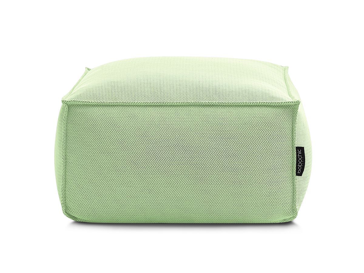 Pouf avec bâche de protection pour canapé de jardin modulable BIARRITZ vert — vue 5