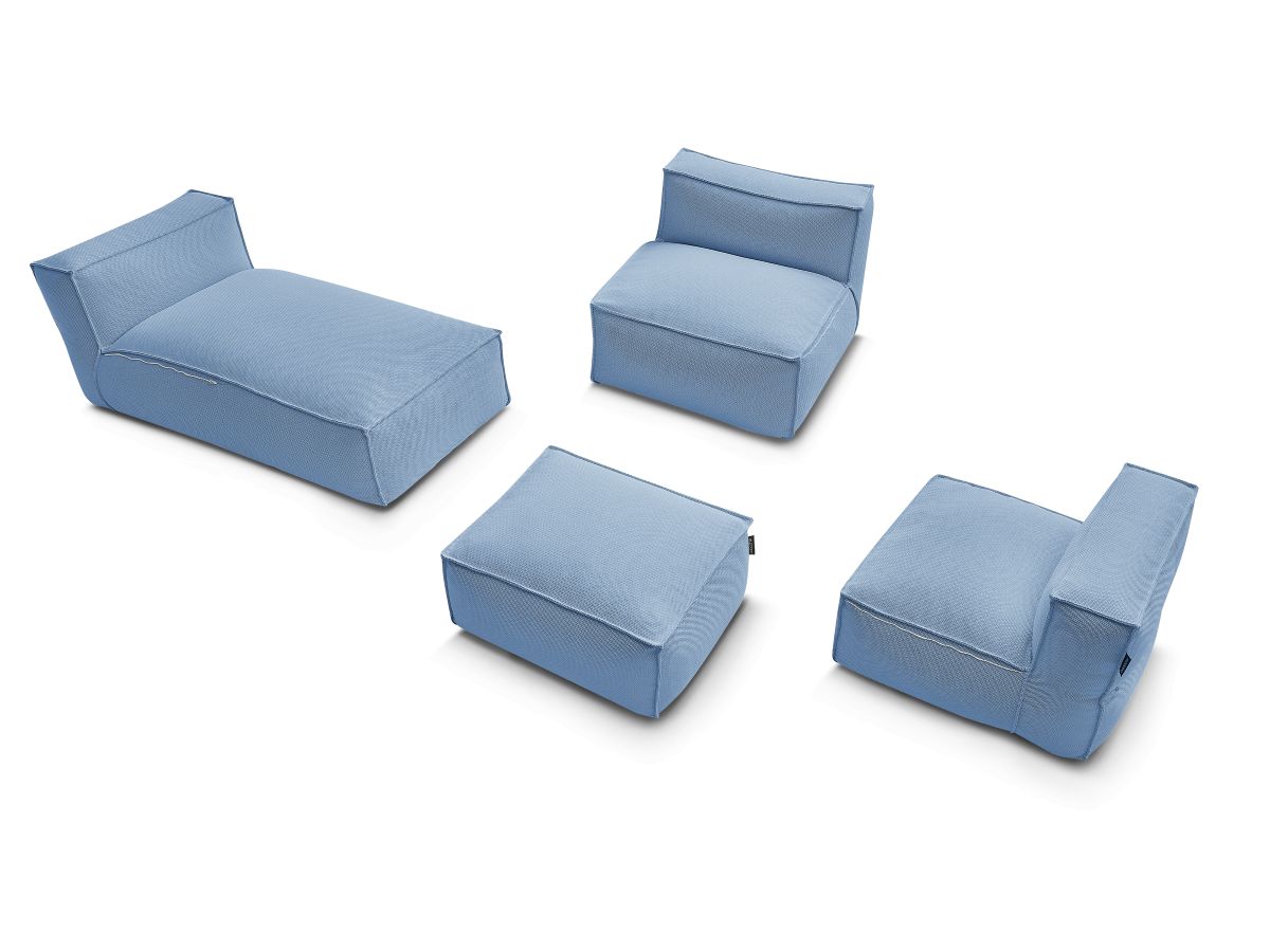 Canapé d'angle fixe EVEREST tissu chiné - Orange - Angle droit - 10 coussins