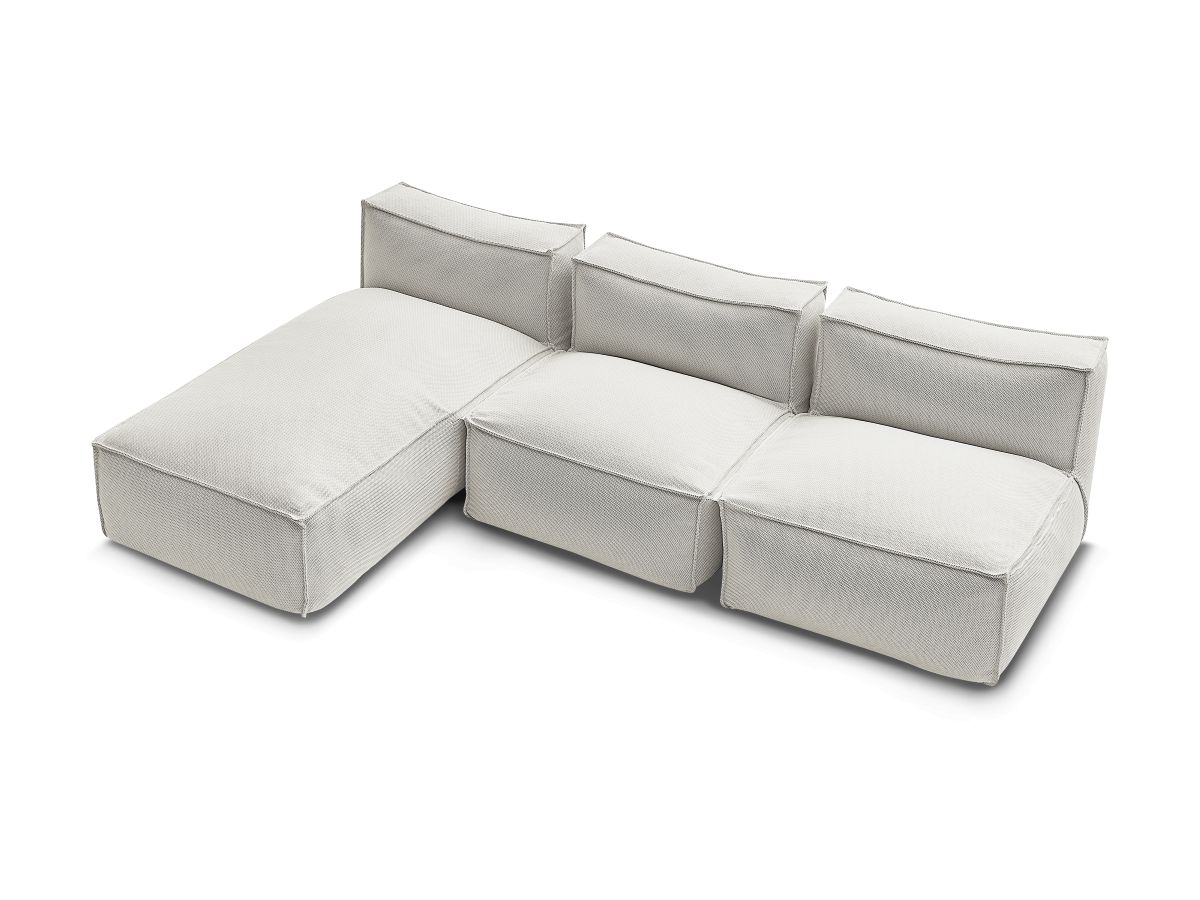Modulaire tuinbank BIARRITZ met beschermhoes, 2 eenpersoonsfauteuils en 1 chaise longue