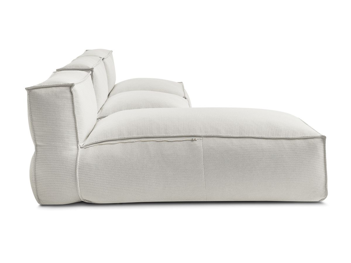 Modulaire tuinbank BIARRITZ met beschermhoes, 2 eenpersoonsfauteuils en 1 chaise longue