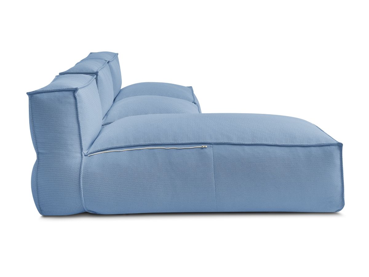 Modulaire tuinbank BIARRITZ met beschermhoes, 2 eenpersoonsfauteuils en 1 chaise longue