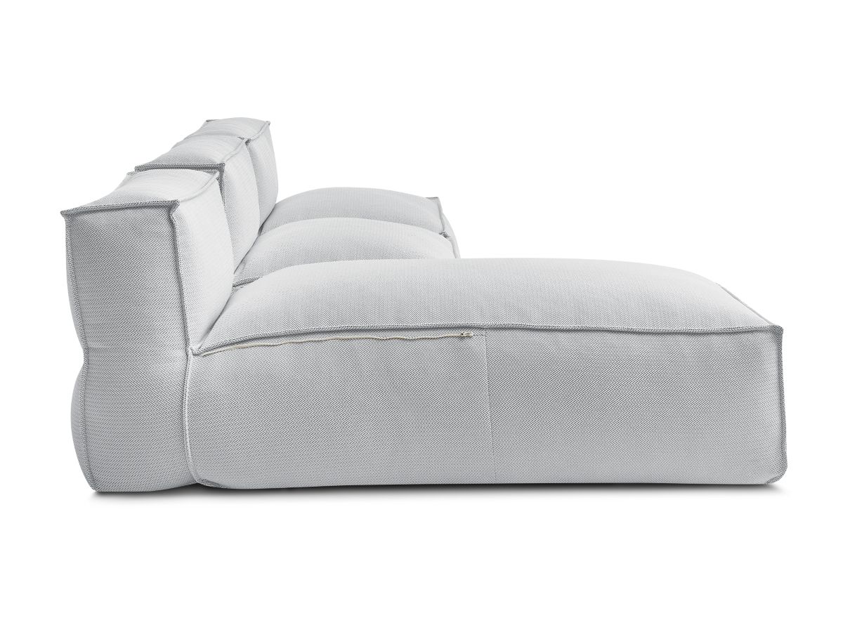 Modulaire tuinbank BIARRITZ met beschermhoes, 2 eenpersoonsfauteuils en 1 chaise longue