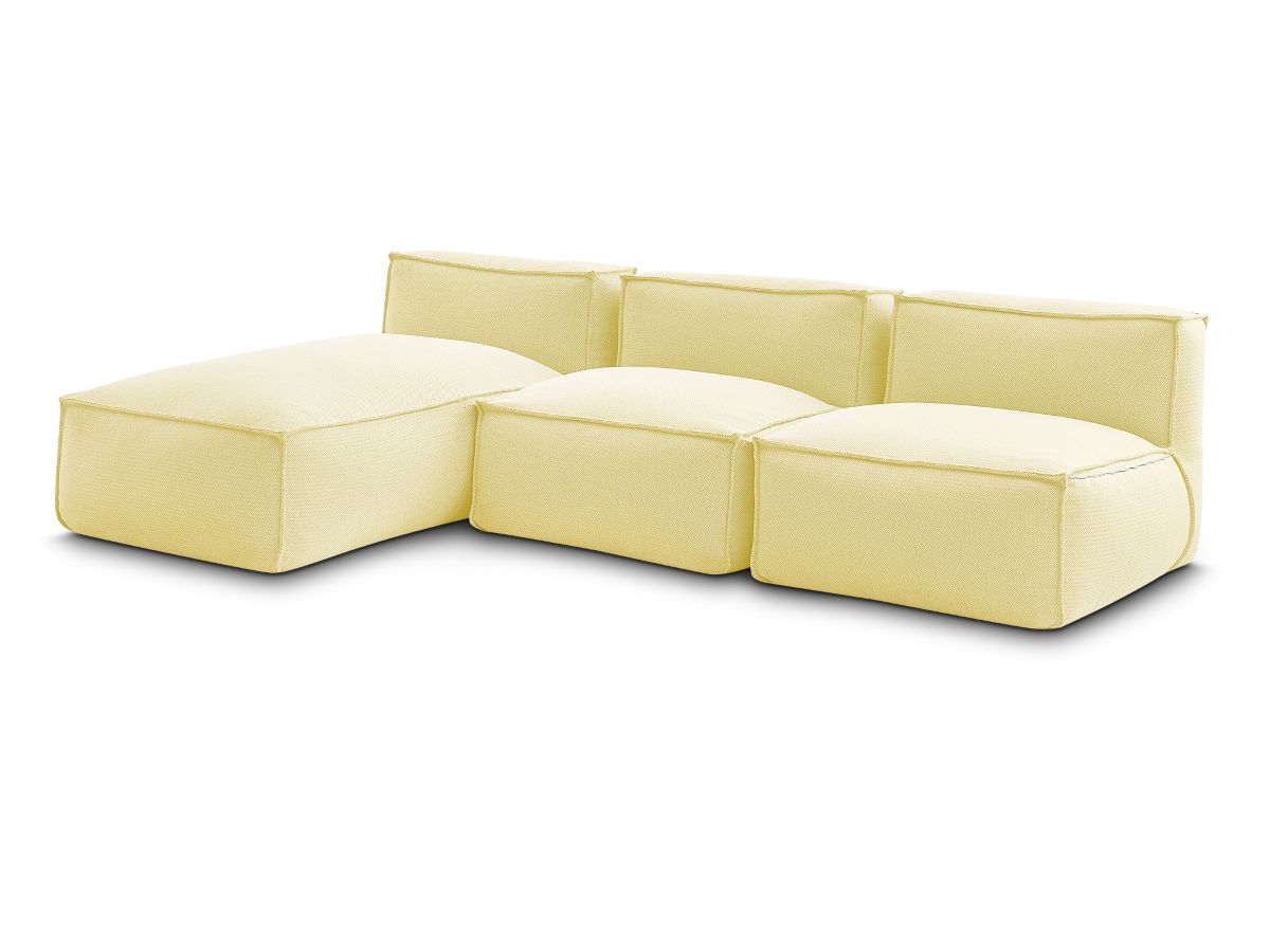 Modulaire tuinbank BIARRITZ met beschermhoes, 2 eenpersoonsfauteuils en 1 chaise longue