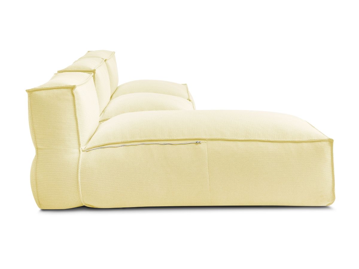 Modulaire tuinbank BIARRITZ met beschermhoes, 2 eenpersoonsfauteuils en 1 chaise longue