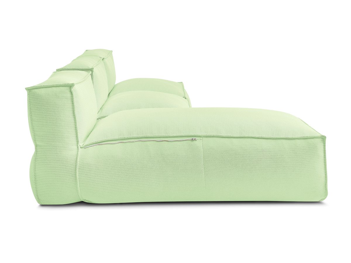 Modulaire tuinbank BIARRITZ met beschermhoes, 2 eenpersoonsfauteuils en 1 chaise longue