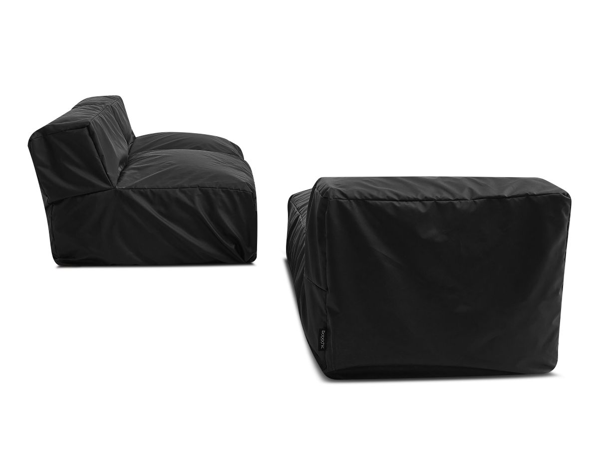 Modulaire tuinbank BIARRITZ met beschermhoes, 2 eenpersoonsfauteuils en 1 chaise longue