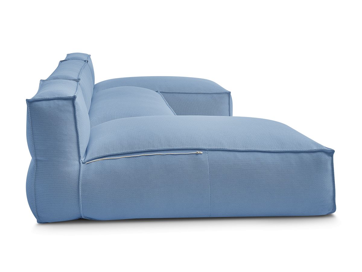 Modulaire tuinbank BIARRITZ met beschermhoes, 1 2-zits loungestoel en 2 chaise longues