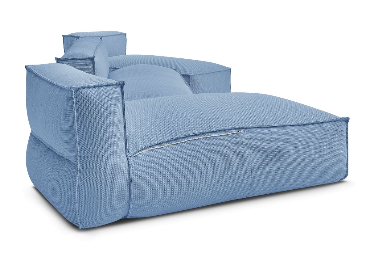 Modulaire tuinbank BIARRITZ met beschermhoes, 1 2-zits loungestoel en 2 chaise longues