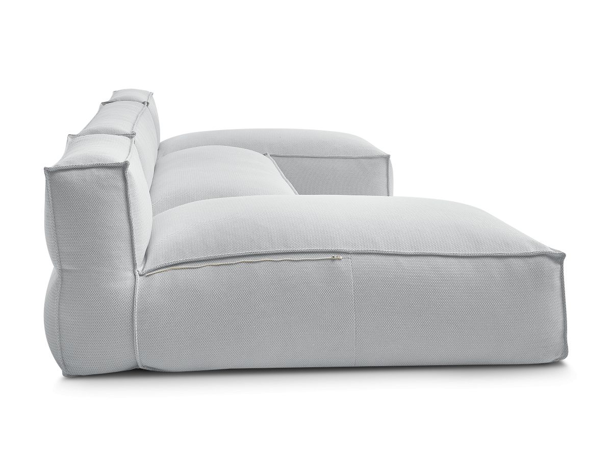 Modulaire tuinbank BIARRITZ met beschermhoes, 1 2-zits loungestoel en 2 chaise longues