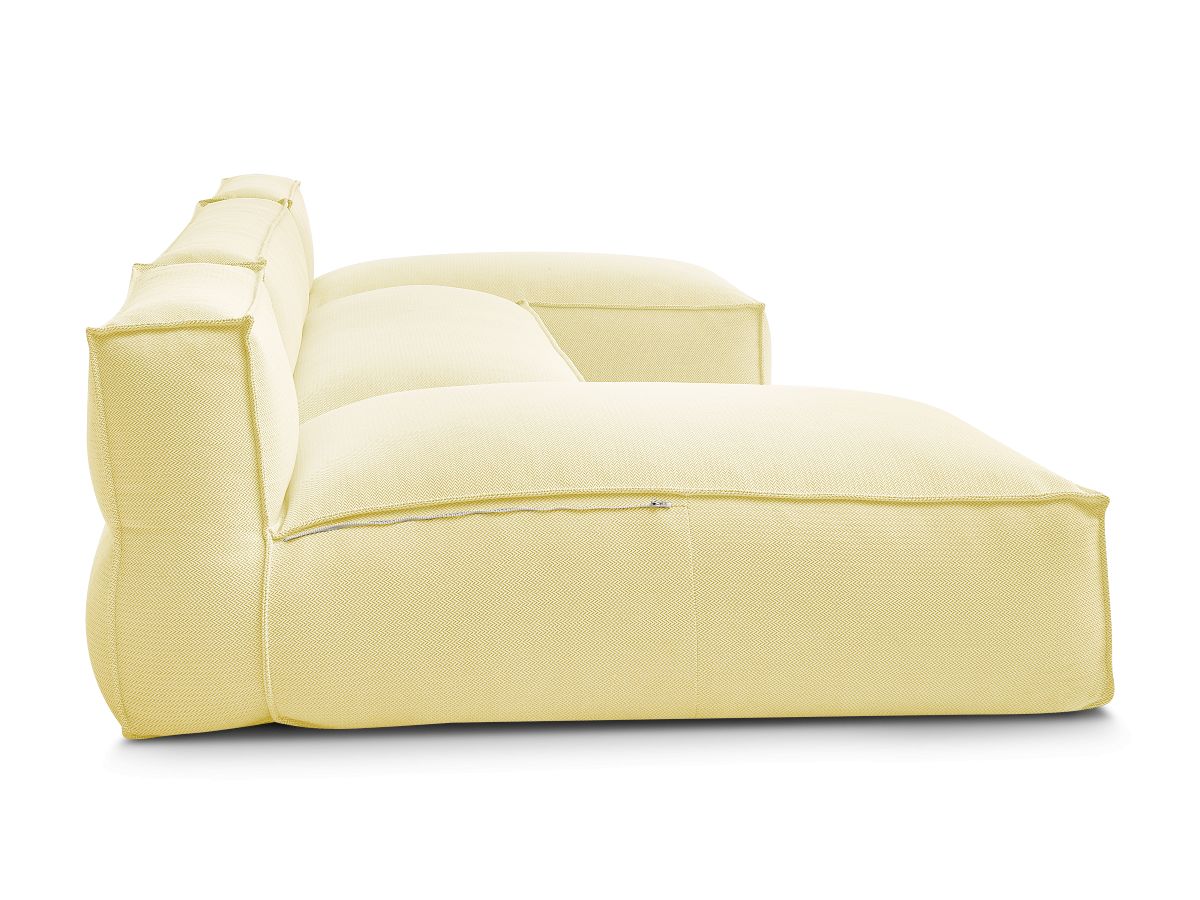 Modulaire tuinbank BIARRITZ met beschermhoes, 1 2-zits loungestoel en 2 chaise longues