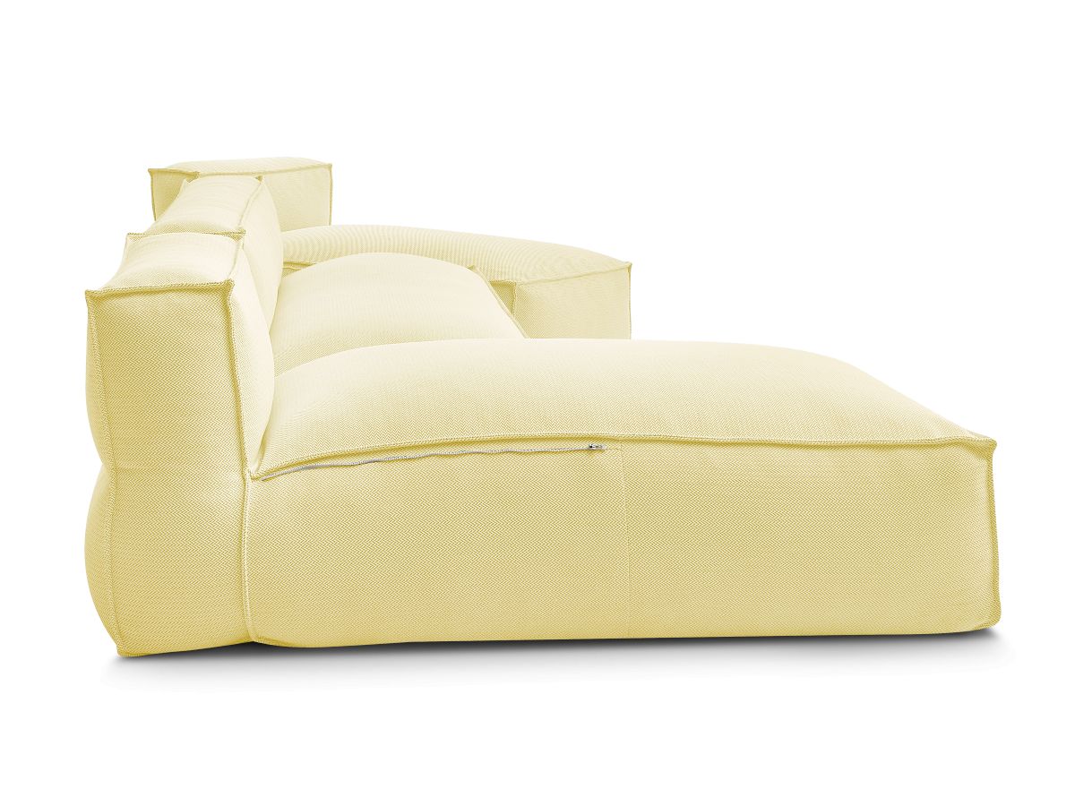Modulaire tuinbank BIARRITZ met beschermhoes, 1 2-zits loungestoel en 2 chaise longues