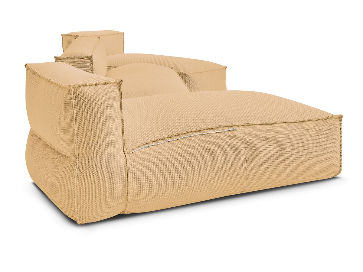 Modulaire tuinbank BIARRITZ met beschermhoes, 1 2-zits loungestoel en 2 chaise longues