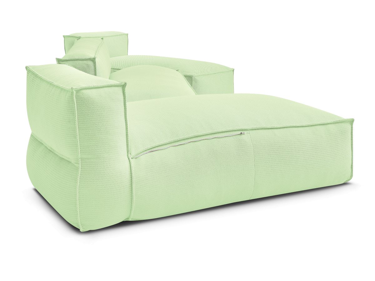 Modulaire tuinbank BIARRITZ met beschermhoes, 1 2-zits loungestoel en 2 chaise longues