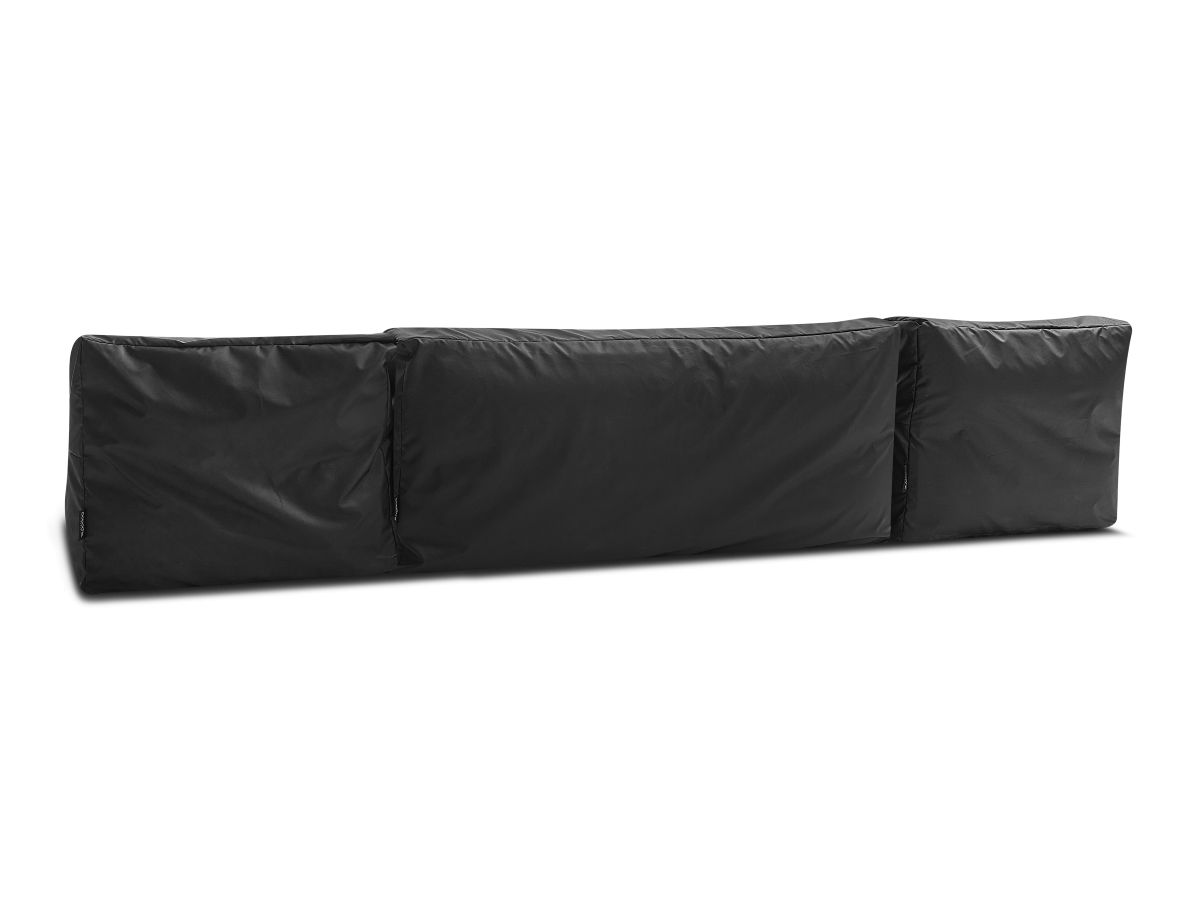 Canapé d'angle fixe EVEREST tissu chiné - Orange - Angle droit - 10 coussins