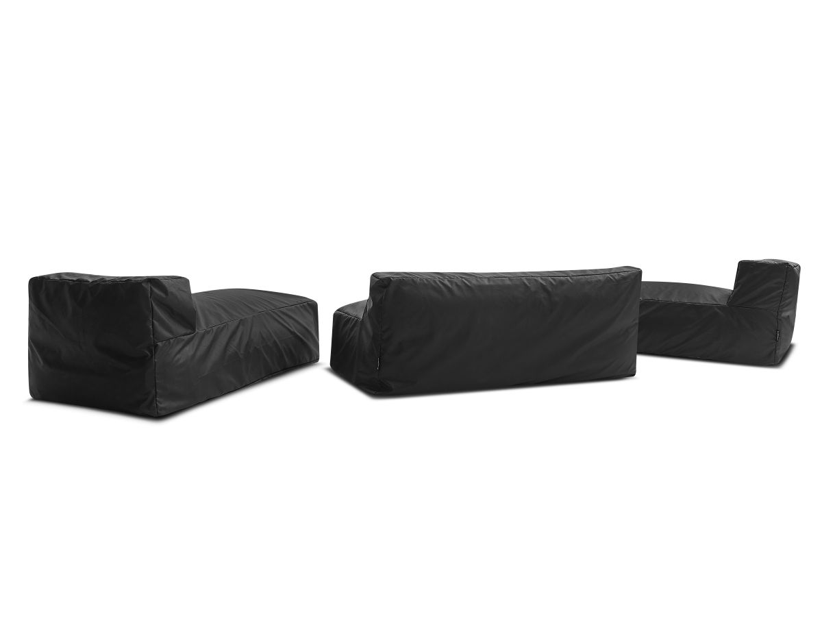Canapé d'angle fixe EVEREST tissu chiné - Orange - Angle droit - 10 coussins