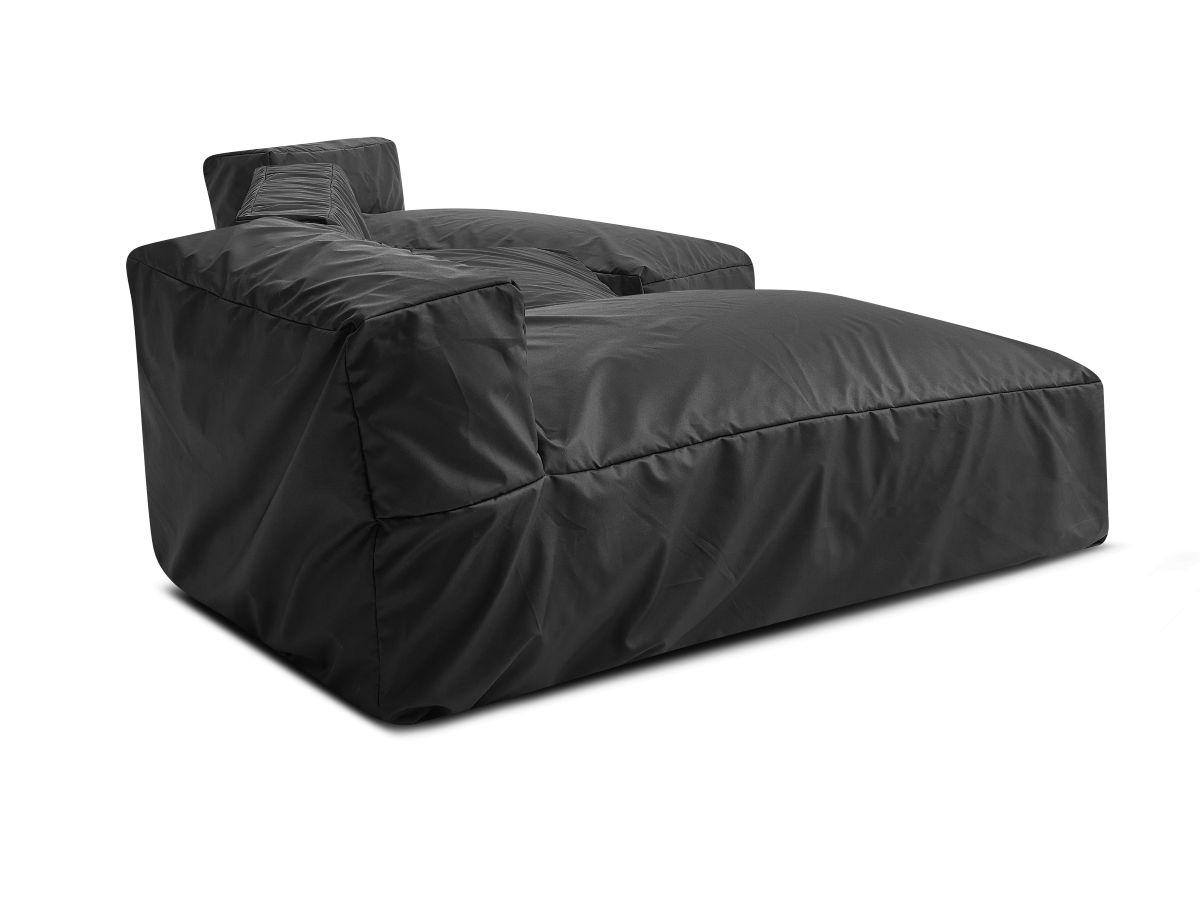 Canapé d'angle fixe EVEREST tissu chiné - Orange - Angle droit - 10 coussins