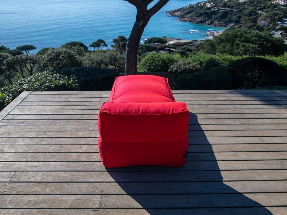 Chaise longue zonder armleuningen voor de modulaire tuinbank GIULIA met beschermhoes