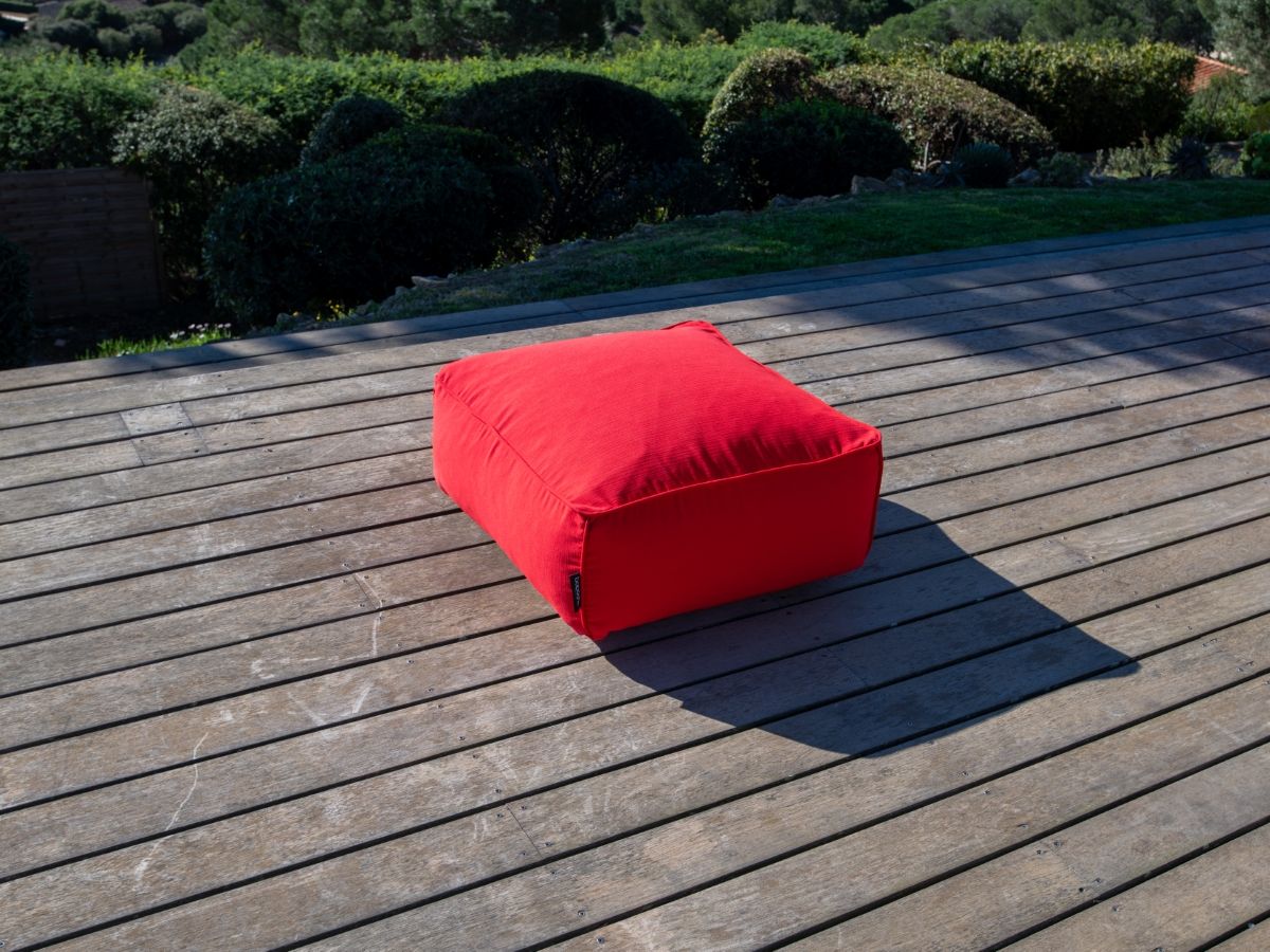 Pouf pour canapé de jardin modulable GIULIA avec bâche de protection