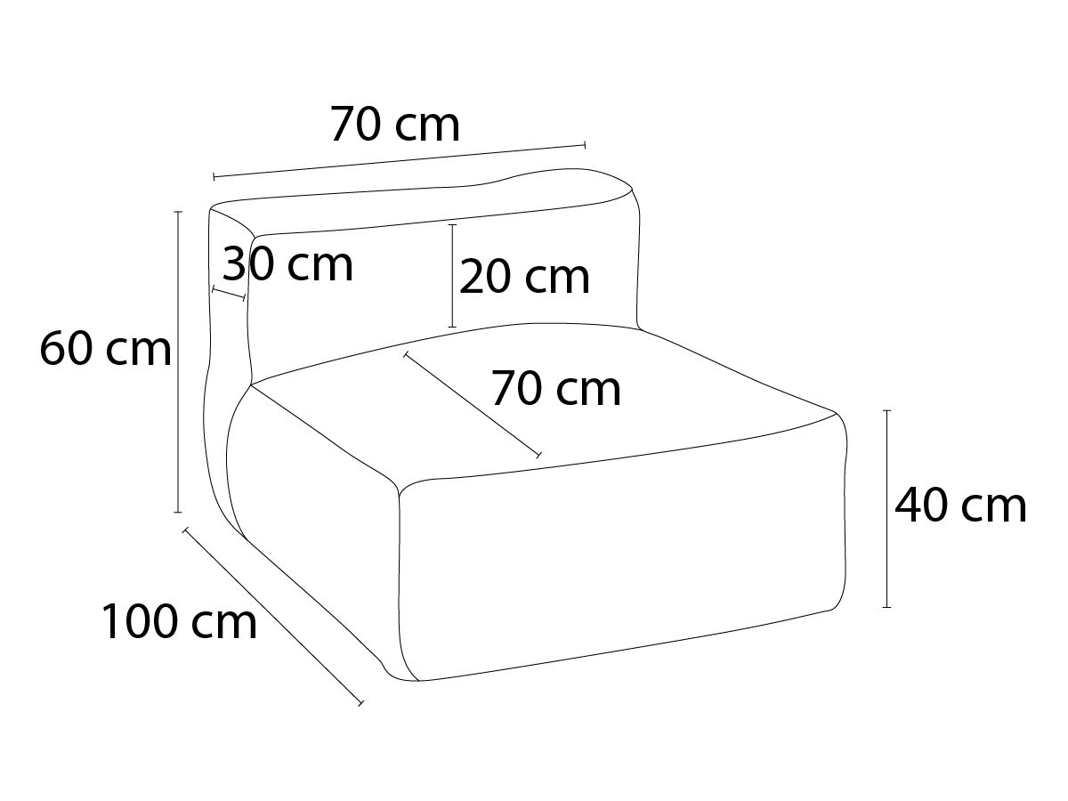 Canapé d'angle fixe EVEREST tissu chiné - Orange - Angle droit - 10 coussins
