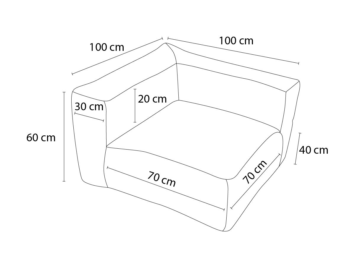 Canapé d'angle fixe EVEREST tissu chiné - Orange - Angle droit - 10 coussins