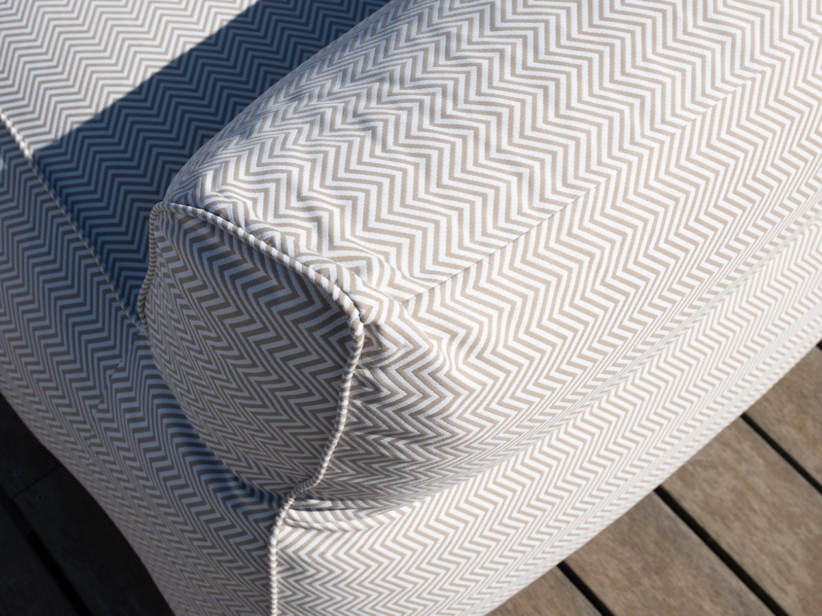 Canapé de jardin droit 3 places NOUR avec bâche de protection beige — vue 4