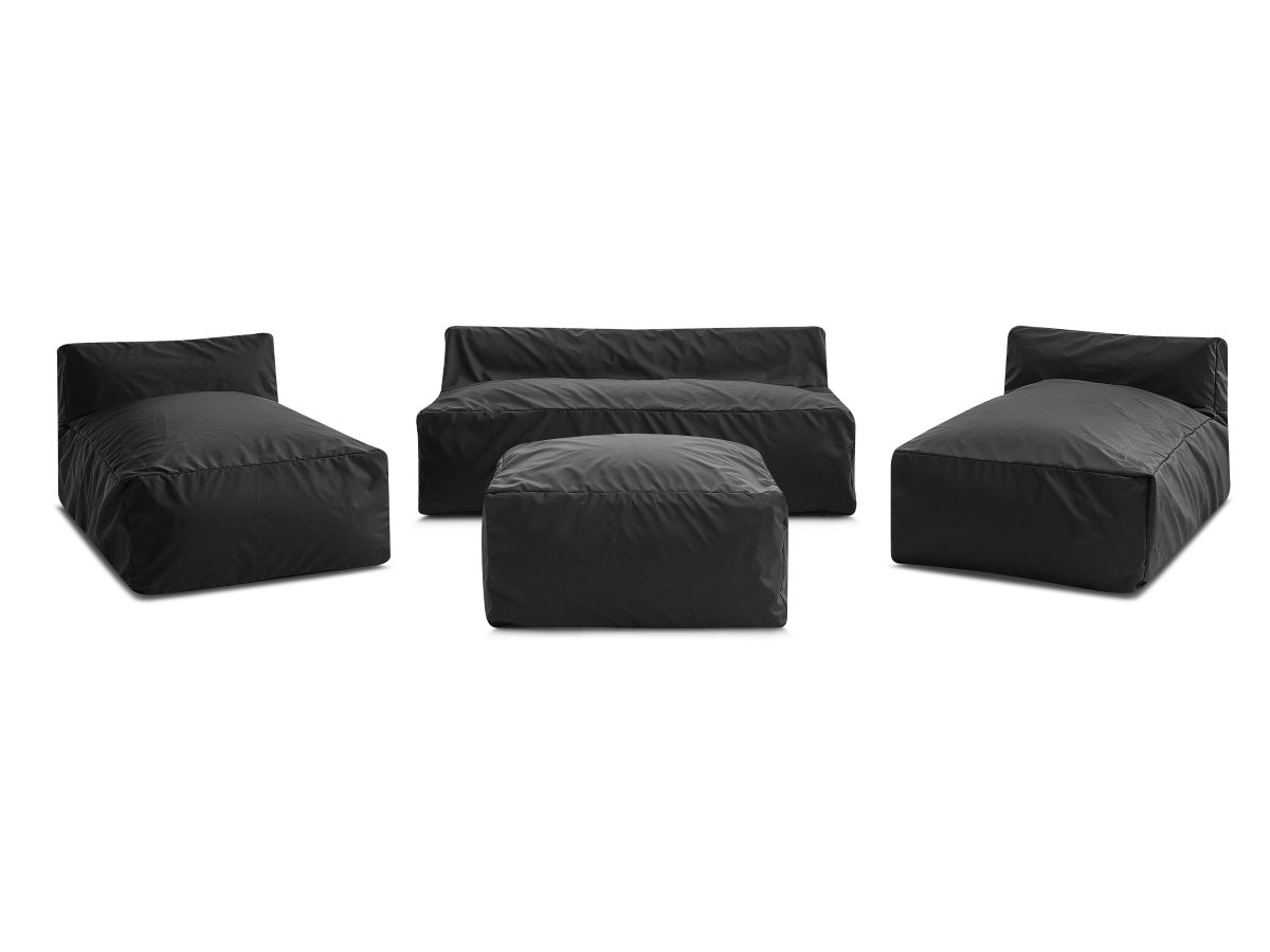 Canapé d'angle fixe EVEREST tissu chiné - Orange - Angle droit - 10 coussins