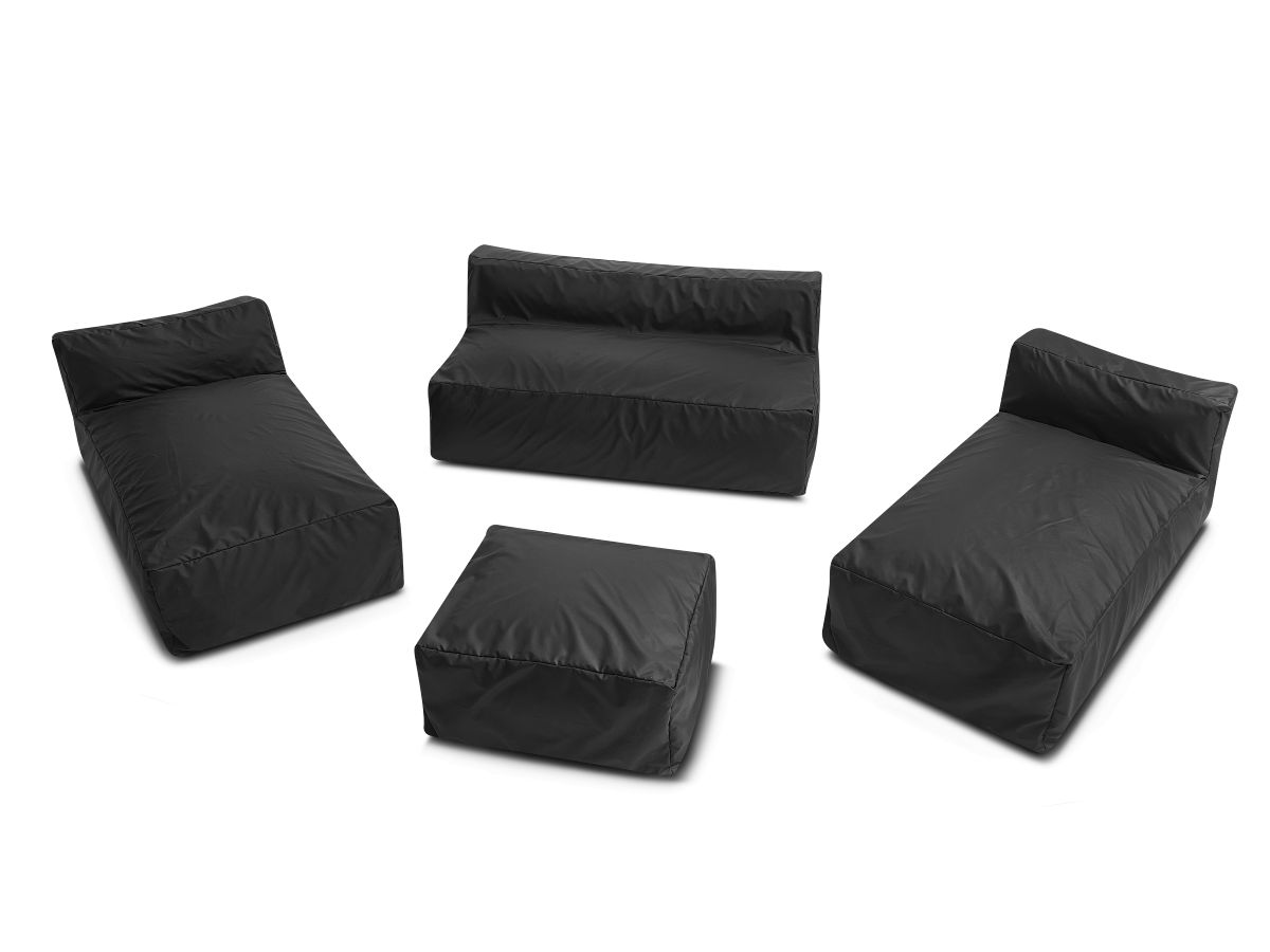 Canapé d'angle fixe EVEREST tissu chiné - Orange - Angle droit - 10 coussins