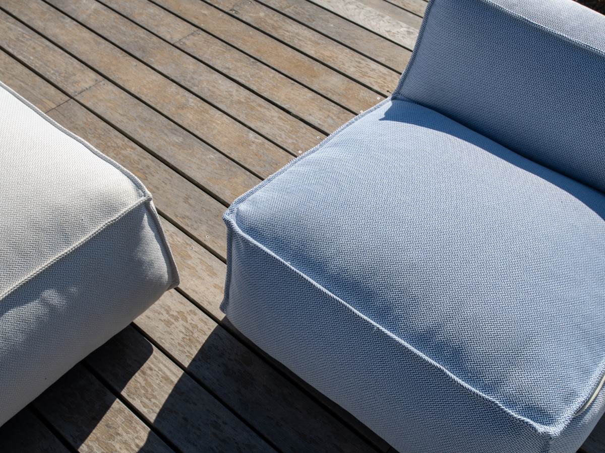 1-zits fauteuil zonder armleuningen met beschermhoes voor modulaire tuinbank BIARRITZ