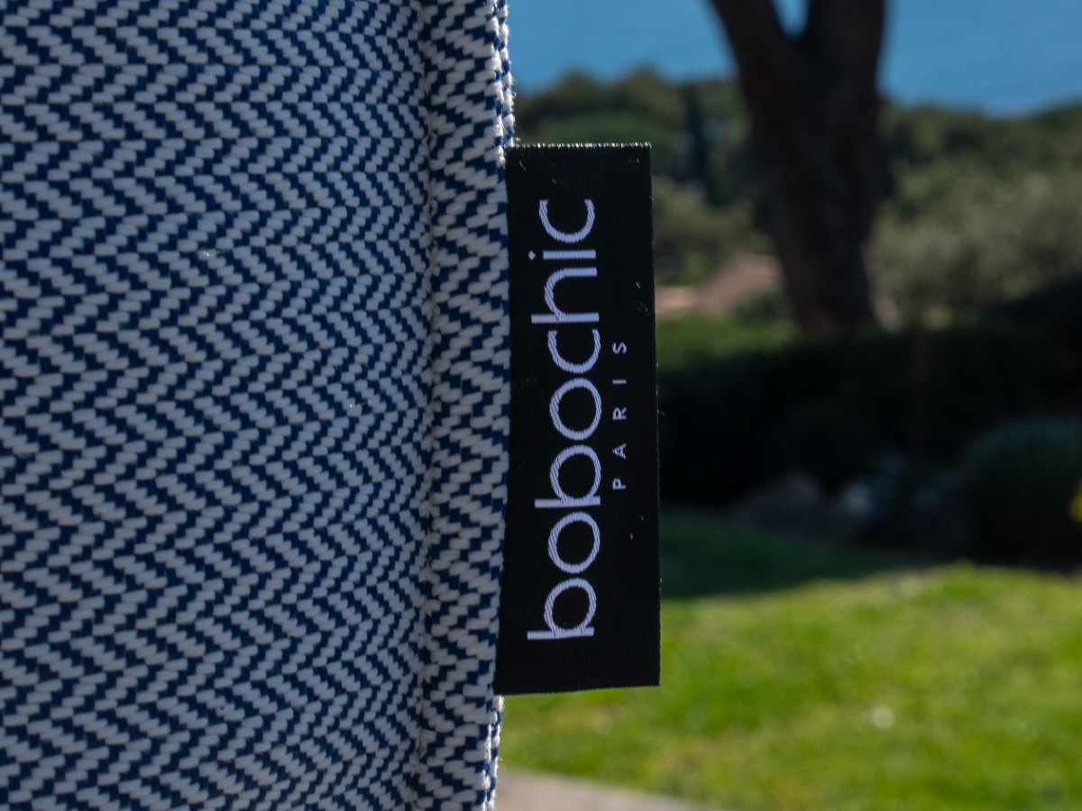 Chauffeuse 1 place sans accoudoir avec bâche de protection pour canapé de jardin modulable BIARRITZ gris — vue 5