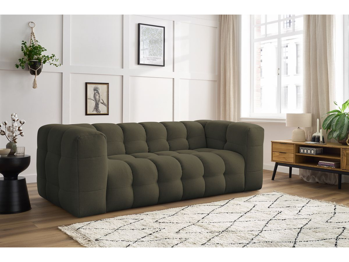 Canapé droit 3 places CLOUD vert — vue 5