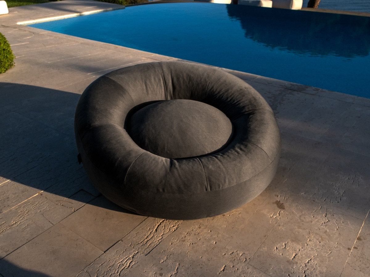 Pouf extérieur avec bâche de protection ELOANE