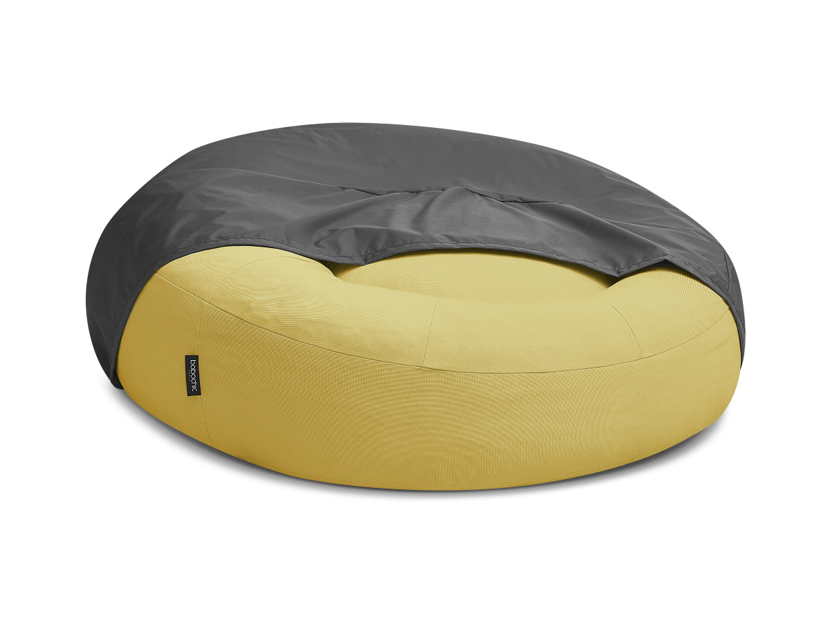 Canapé d'angle fixe EVEREST tissu chiné - Orange - Angle droit - 10 coussins