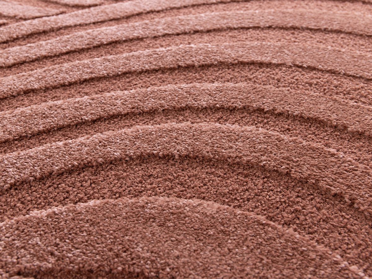 Tapis poils courts AVALON motif abstrait rouge — vue 6