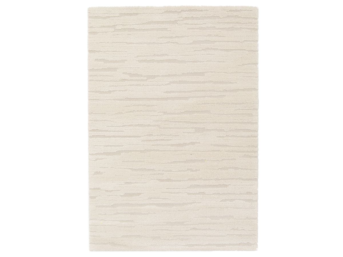 Tapis poils courts LORIS motif abstrait beige — vue 4