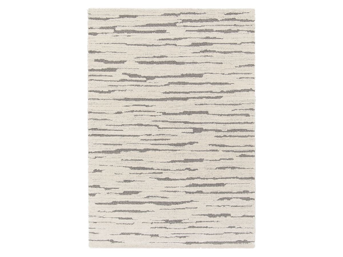Tapis poils courts LORIS motif abstrait gris — vue 4