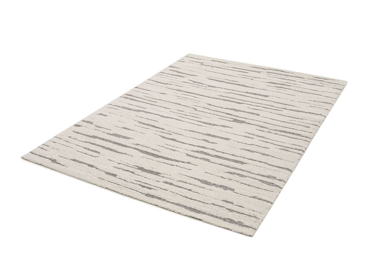 loris laagpolig tapijt met abstract patroon gekleurd grijs