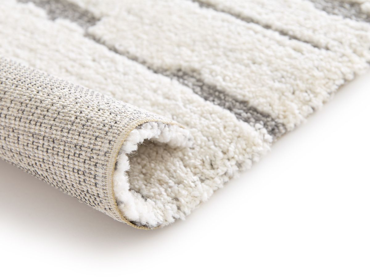 Tapis poils courts LORIS motif abstrait gris — vue 6