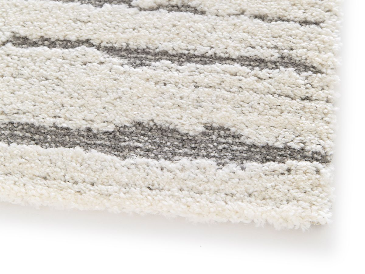 Tapis poils courts LORIS motif abstrait gris — vue 5