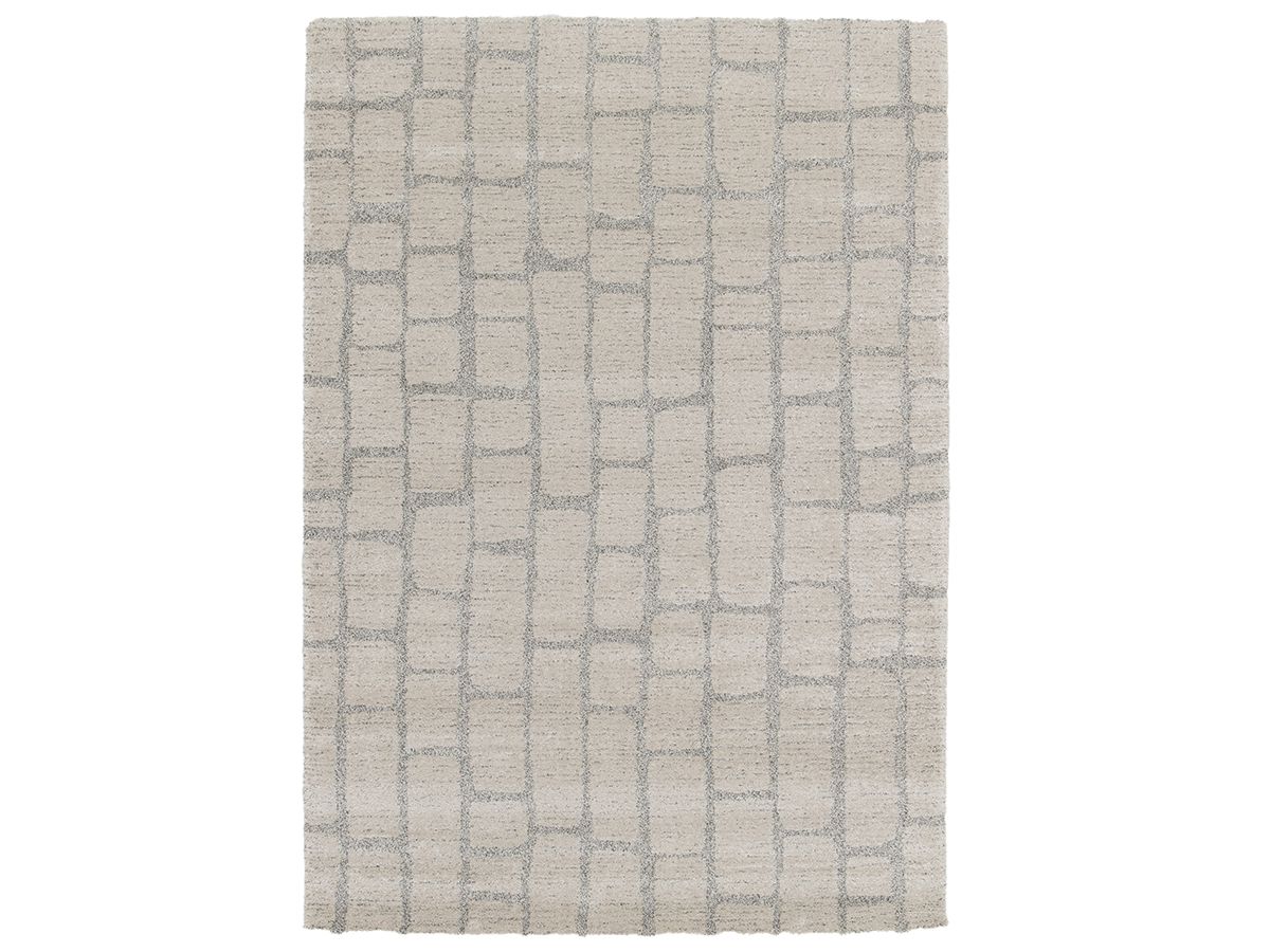Tapis poils courts IKEDA motif abstrait gris foncé — vue 4