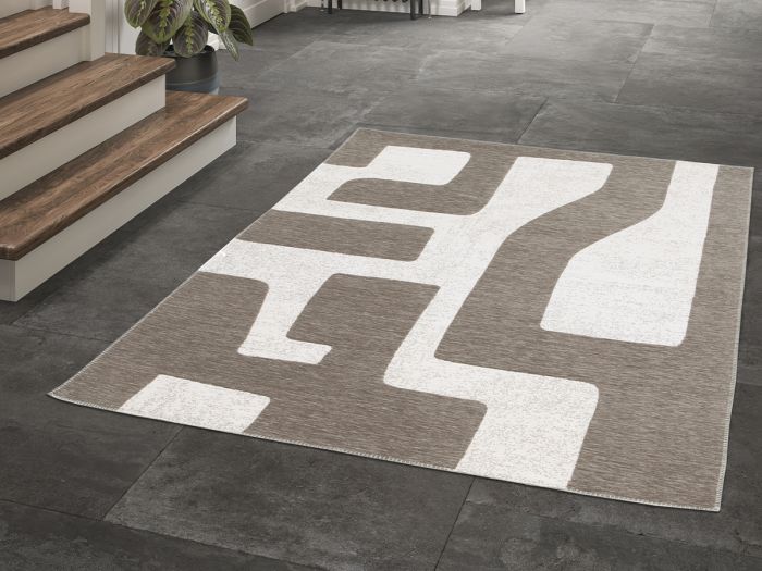 Tapis poils ras JASPER motif abstrait