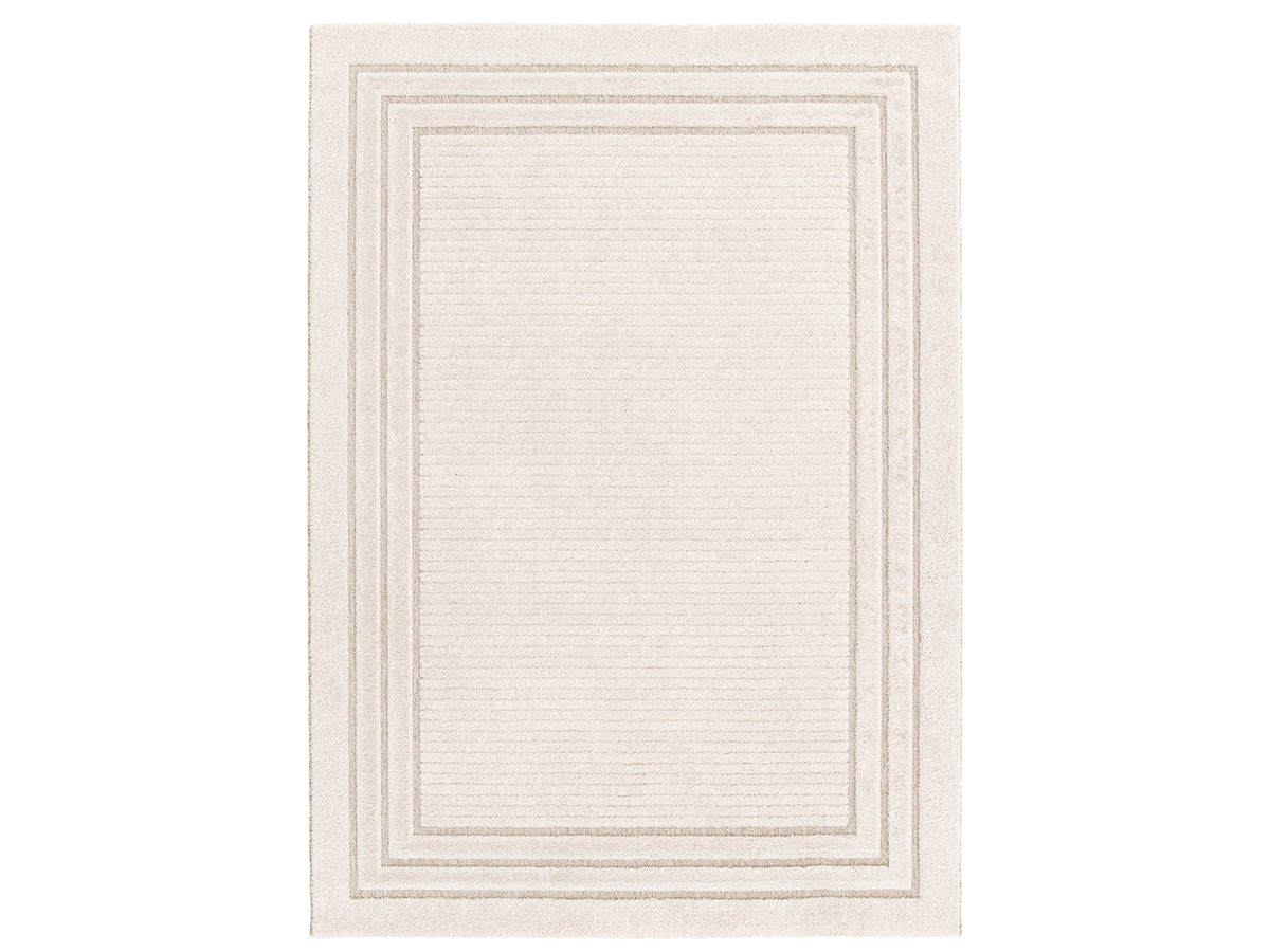 Tapis poils ras ALEXANDRIA motif abstrait beige — vue 4
