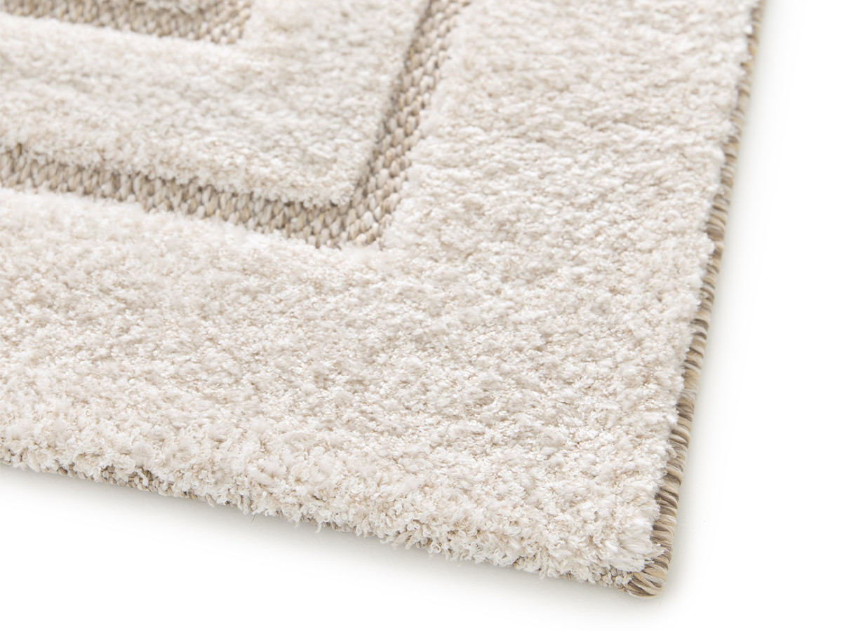 Tapis poils ras ALEXANDRIA motif abstrait beige — vue 5