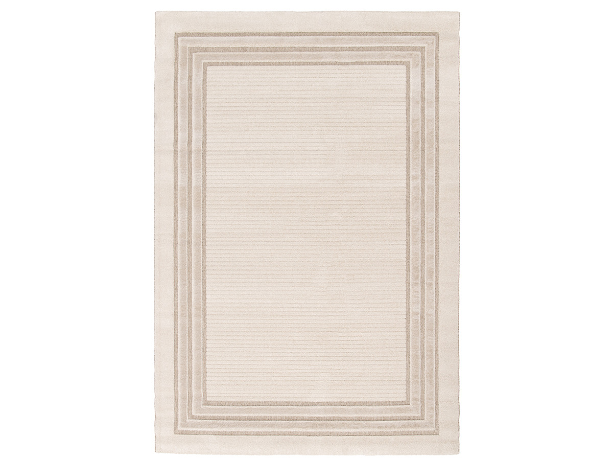 Tapis poil ras ALEXANDRIA motif abstrait beige 200x290  BOBOCHIC