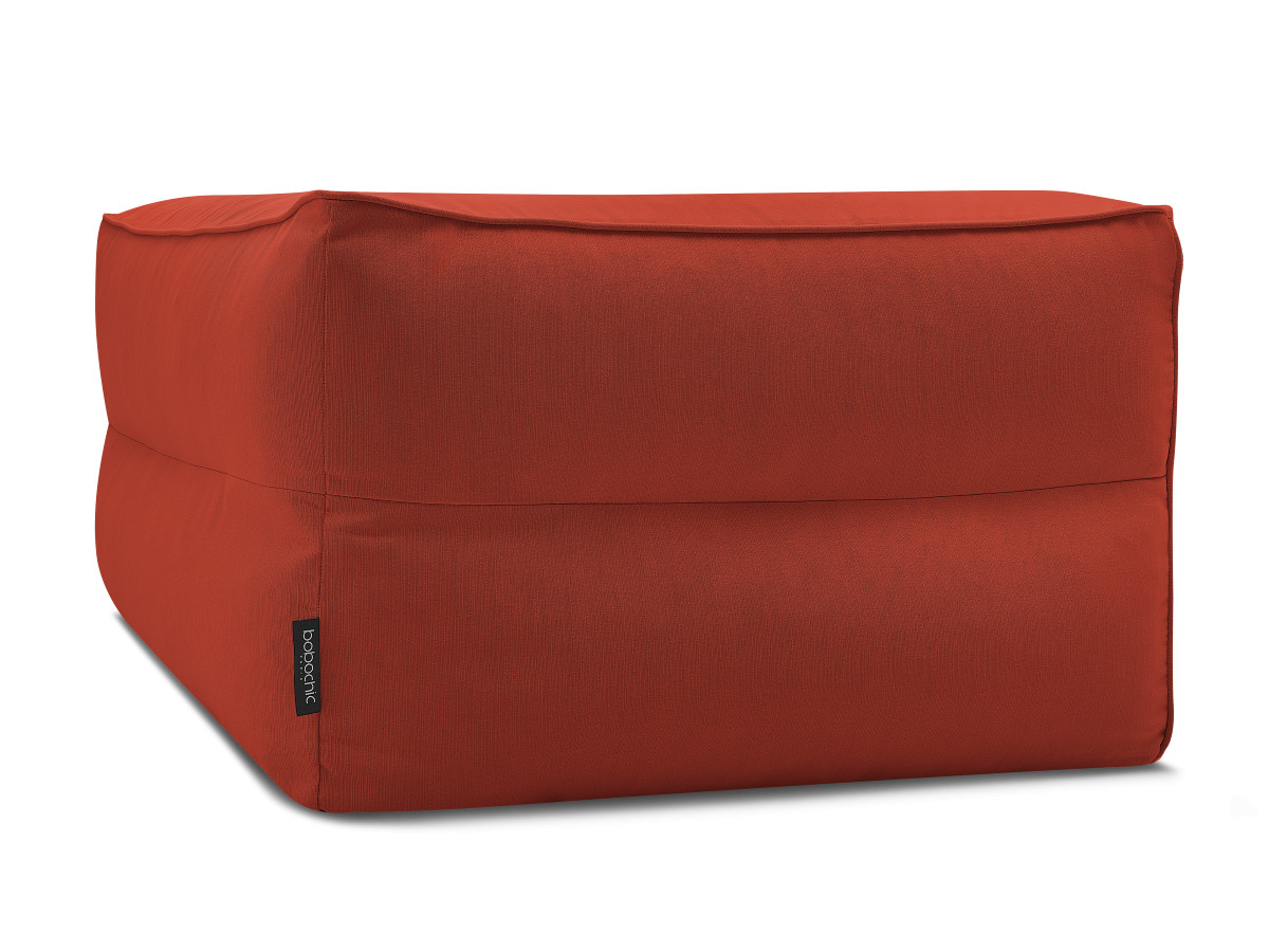 Canapé d'angle fixe EVEREST tissu chiné - Orange - Angle droit - 10 coussins