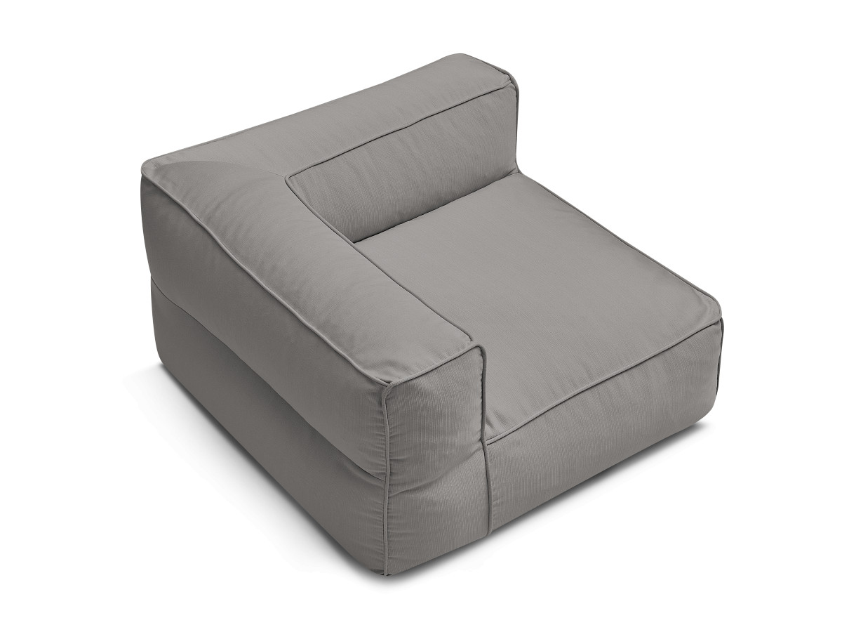 Angle pour canapé de jardin modulable GIULIA avec bâche de protection gris foncé — vue 6