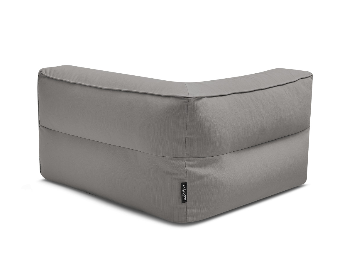 Canapé d'angle fixe EVEREST tissu chiné - Orange - Angle droit - 10 coussins