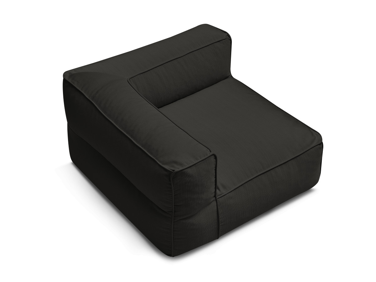 Angle pour canapé de jardin modulable GIULIA avec bâche de protection noir — vue 6