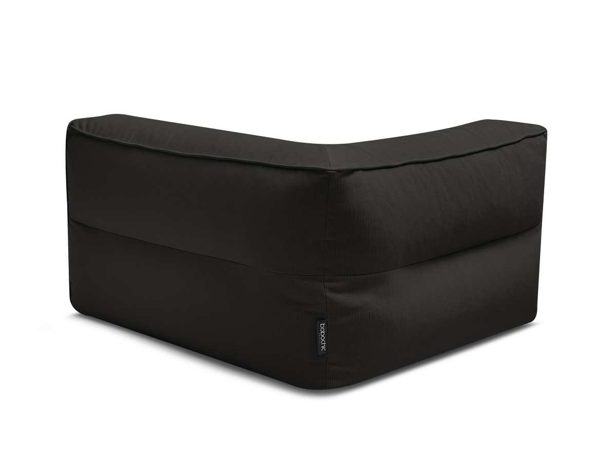 Canapé d'angle fixe EVEREST tissu chiné - Orange - Angle droit - 10 coussins