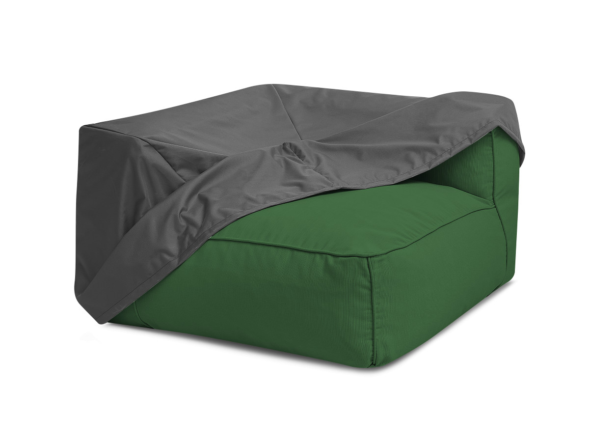 Canapé d'angle fixe EVEREST tissu chiné - Orange - Angle droit - 10 coussins