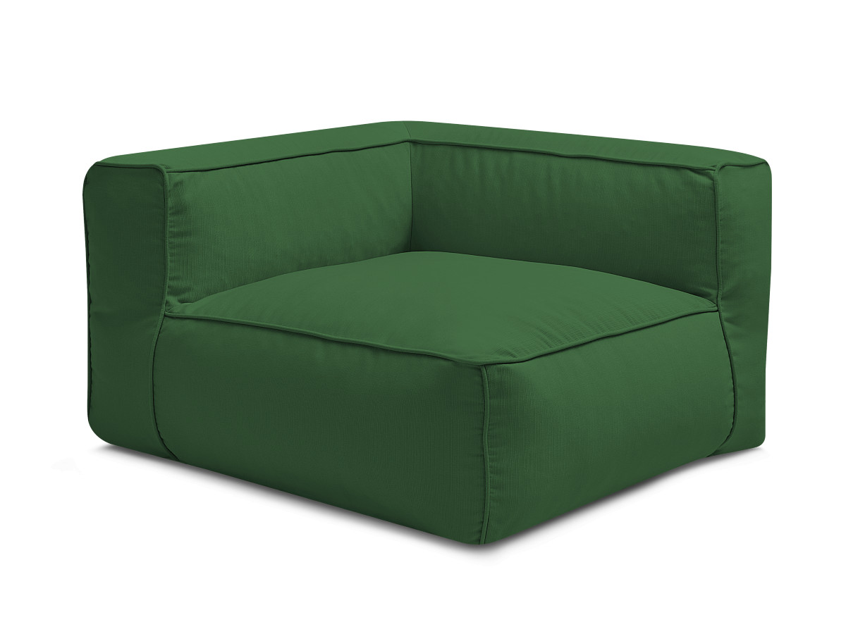 Canapé d'angle fixe EVEREST tissu chiné - Orange - Angle droit - 10 coussins